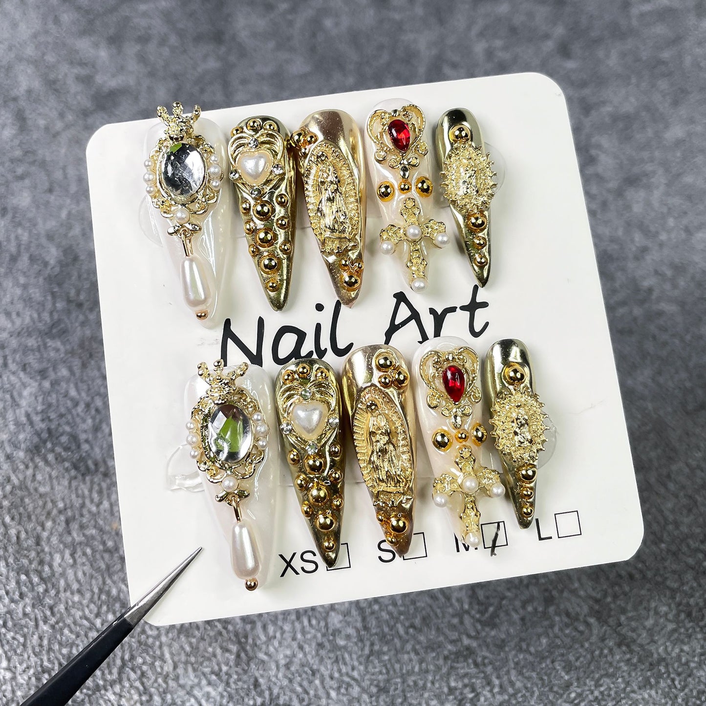 Luxury Court-style Heavy-duty Handmade Press-on Nails