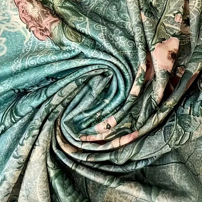 Women's A-Line Midi Tank Dress - Sleeveless Floral Summer Beach Dress